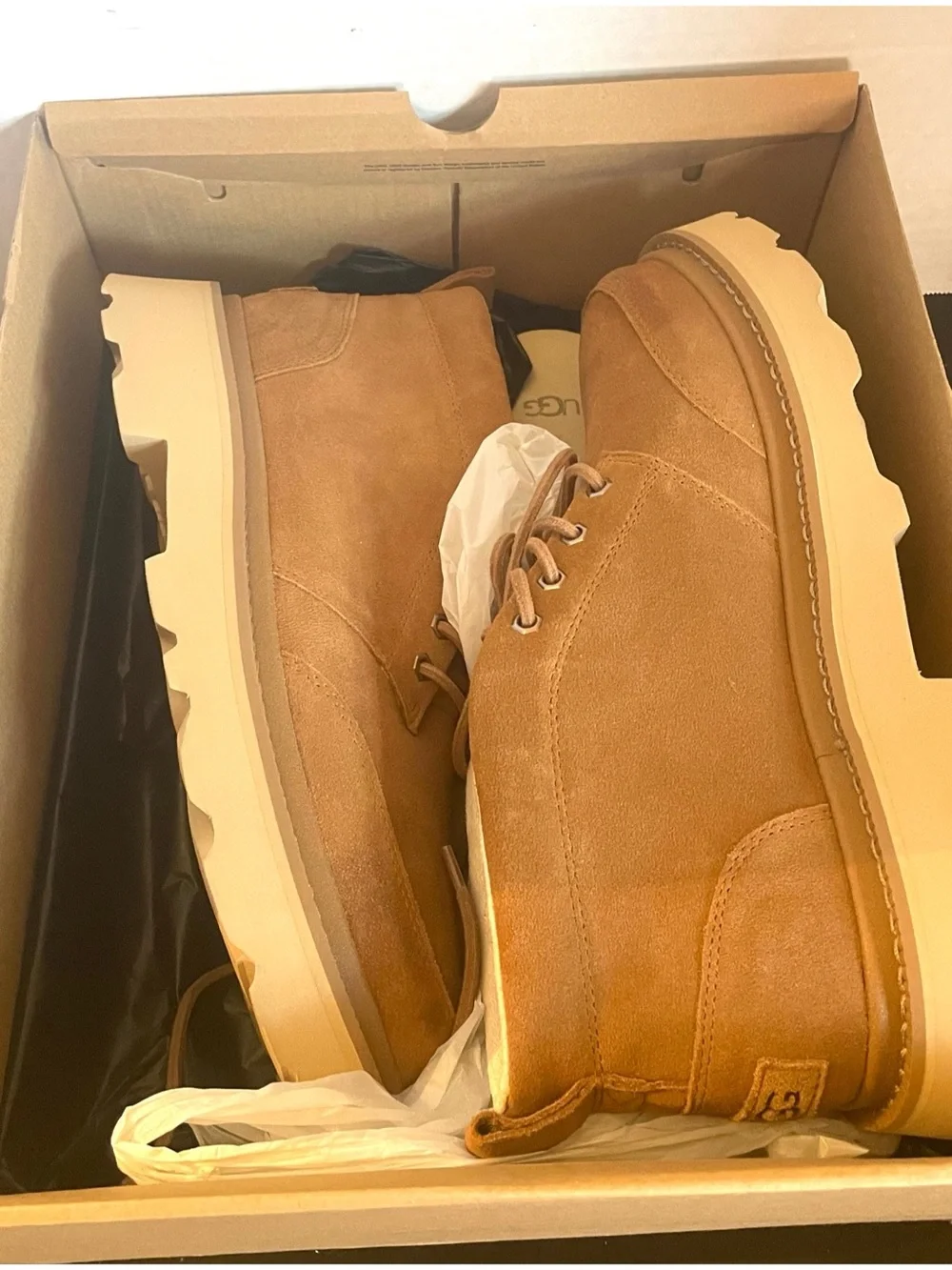 UGG Men's Chukka Lug Suede Boots Lace-Up Shoes NEW